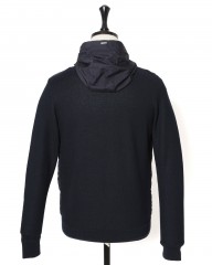 Herno異素材コンビ フーデッドニットブルゾン【Herno】mb_04l