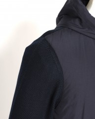 Herno異素材コンビ フーデッドニットブルゾン【Herno】mb_09l