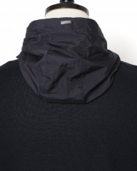 Herno異素材コンビ フーデッドニットブルゾン【Herno】mb_12l