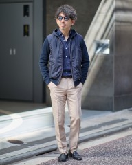 Herno異素材コンビ フーデッドニットブルゾン【Herno】mb_ma