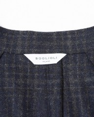 BOGLIOLIネイビーチェックウール 3Bジャケット【DOVER/ドーヴァー】mb_12l