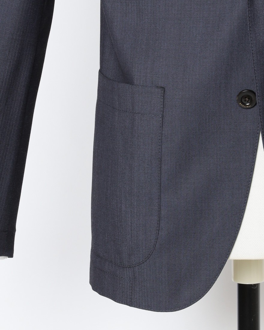 BOGLIOLIヘリンボーンストライプ ウール2Bジャケット【EMPTY/エンプティ】06l