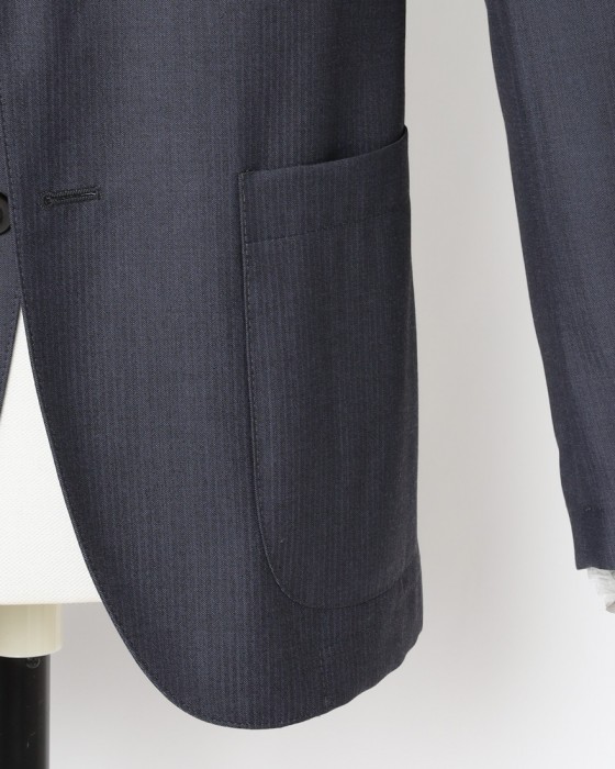 BOGLIOLIヘリンボーンストライプ ウール2Bジャケット【EMPTY/エンプティ】07l