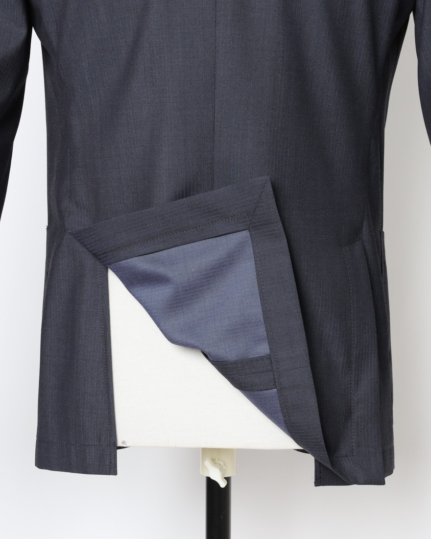 BOGLIOLIヘリンボーンストライプ ウール2Bジャケット【EMPTY/エンプティ】12l