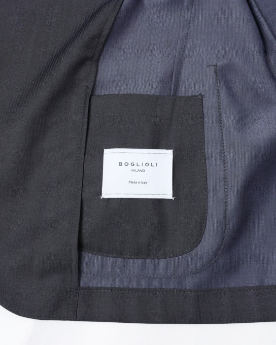 BOGLIOLIヘリンボーンストライプ ウール2Bジャケット【EMPTY/エンプティ】15l