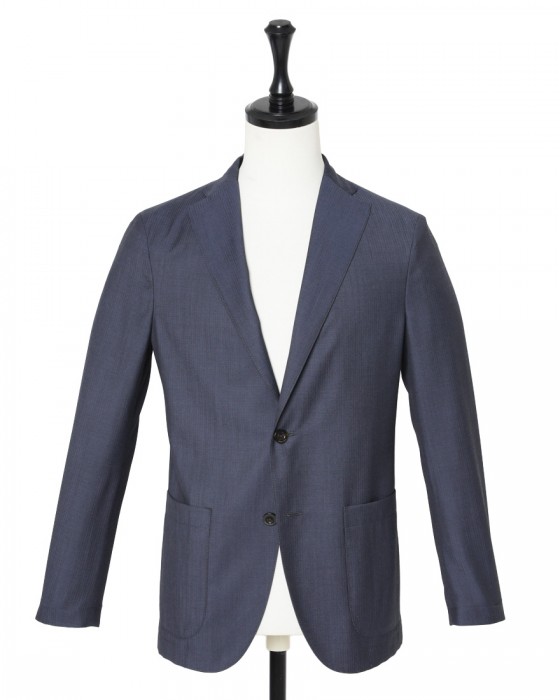 BOGLIOLIヘリンボーンストライプ ウール2Bジャケット【EMPTY/エンプティ】c0