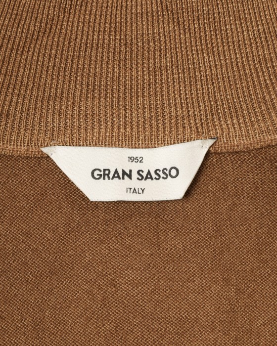 GRAN SASSO12Gガーメントダイ メリノウール ジップブルゾン04l