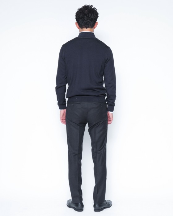 GRAN SASSO12Gガーメントダイ メリノウール ジップブルゾン18l