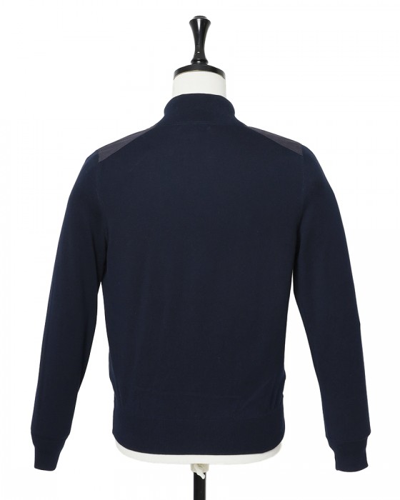 GRAN SASSOアルカンターラ パンチング ダブルジップ ブルゾン04l