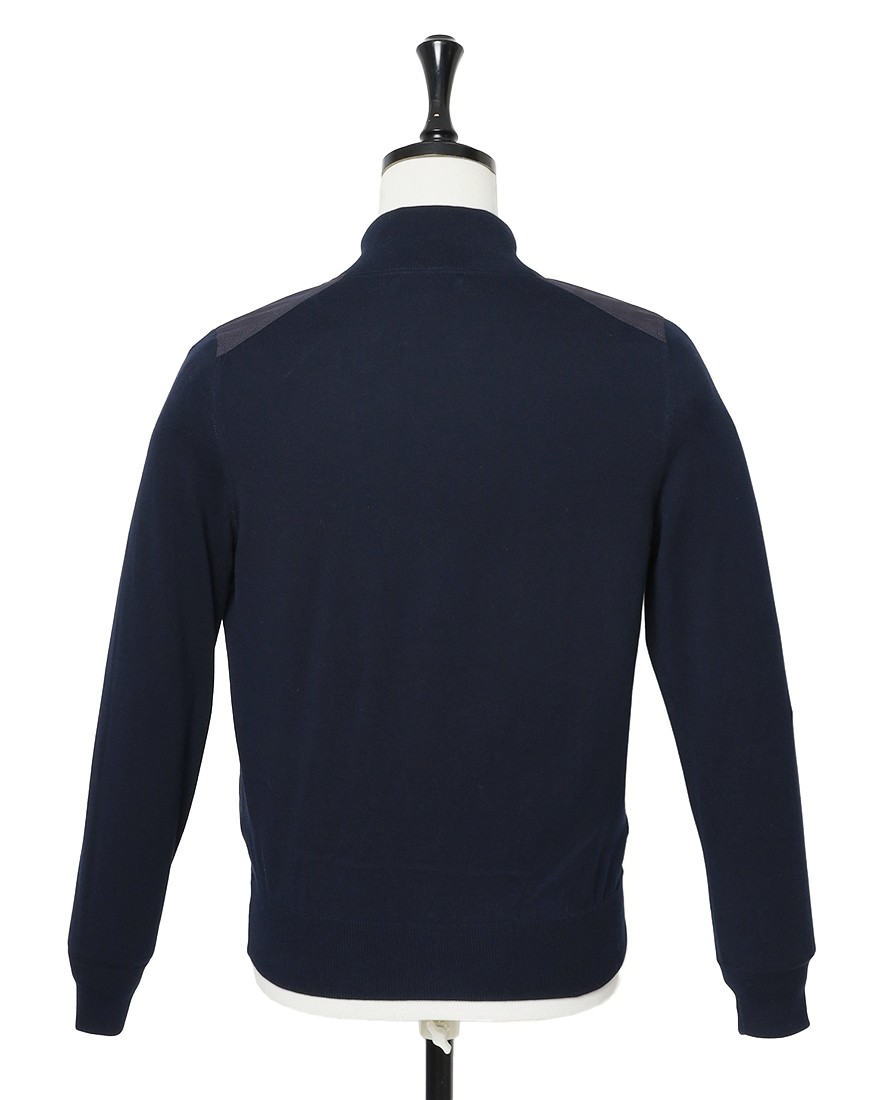 GRAN SASSOアルカンターラ パンチング ダブルジップ ブルゾン04l