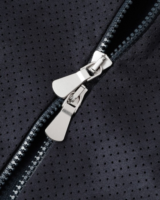 GRAN SASSOアルカンターラ パンチング ダブルジップ ブルゾン10l