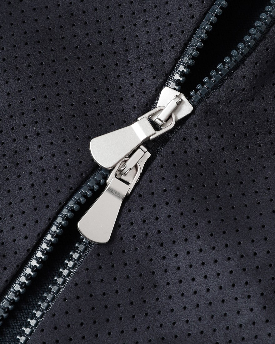 GRAN SASSOアルカンターラ パンチング ダブルジップ ブルゾン10l