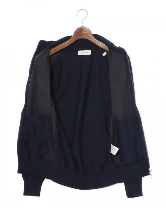 GRAN SASSOアルカンターラ パンチング ダブルジップ ブルゾン12l