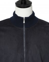 GRAN SASSOアルカンターラ パンチング ダブルジップ ブルゾンmb_06l