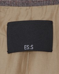 ES:Sグレンチェック ワイドボディ ステンカラーコート【総裏】mb_14l