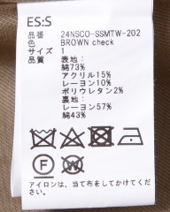 ES:Sグレンチェック ワイドボディ ステンカラーコート【総裏】mb_20l