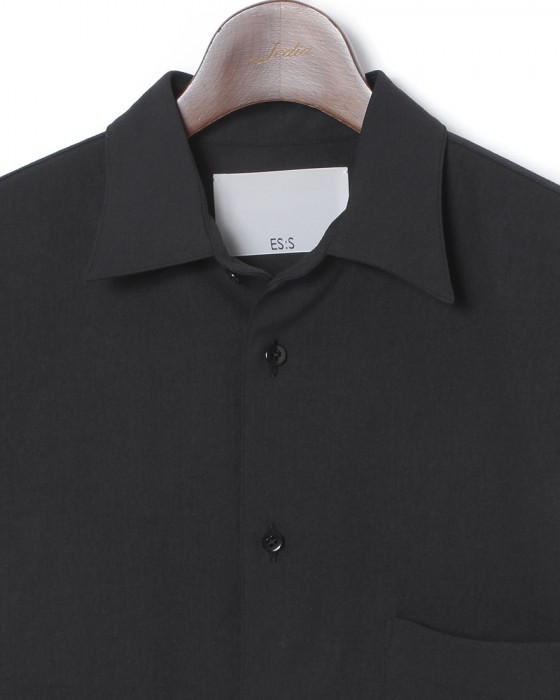 ES:Sリネン混 シャツ【REGULAR COLLAR SHIRT】04l