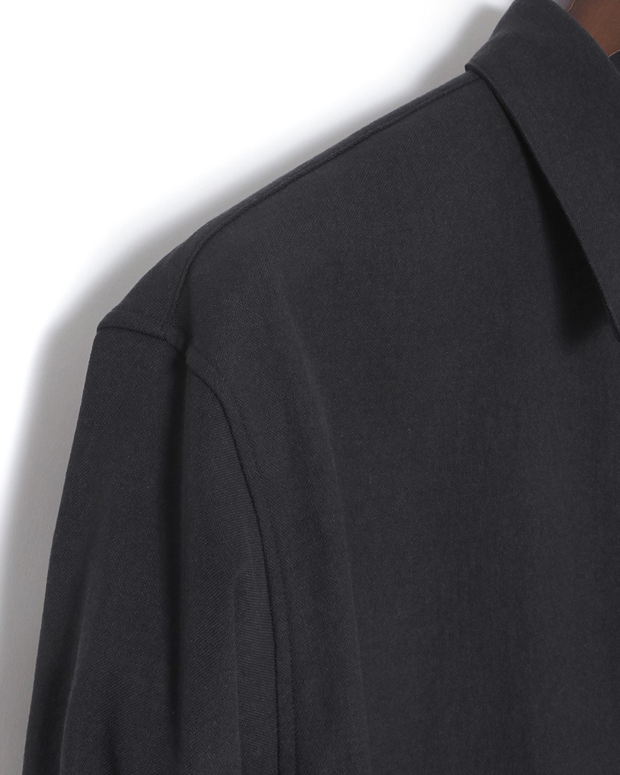 ES:Sリネン混 シャツ【REGULAR COLLAR SHIRT】06l