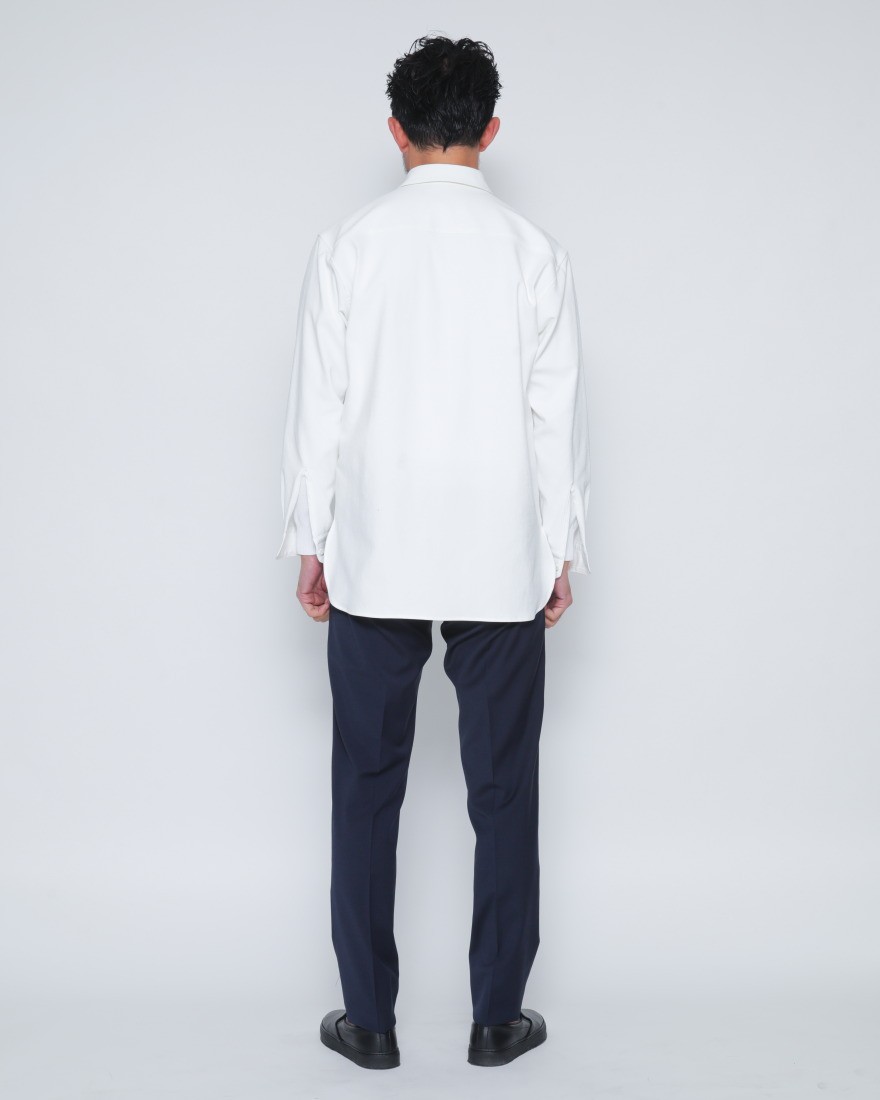 ES:Sリネン混 シャツ【REGULAR COLLAR SHIRT】23l