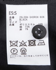 ES:Sリネン混 シャツ【REGULAR COLLAR SHIRT】mb_18l