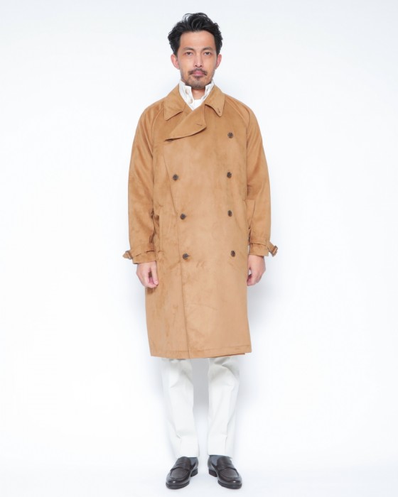ES:Sスーパーソフトフェイクスエード トレンチコート【一枚仕立て】01l