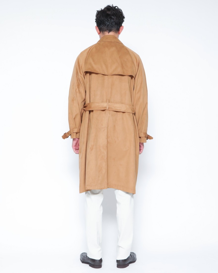 ES:Sスーパーソフトフェイクスエード トレンチコート【一枚仕立て】03l