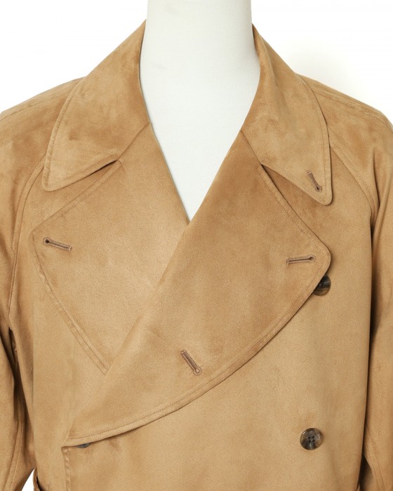 ES:Sスーパーソフトフェイクスエード トレンチコート【一枚仕立て】06l