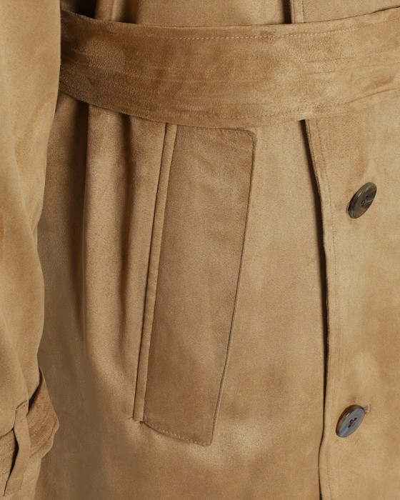 ES:Sスーパーソフトフェイクスエード トレンチコート【一枚仕立て】10l