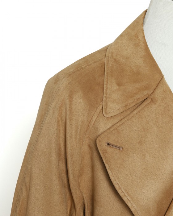 ES:Sスーパーソフトフェイクスエード トレンチコート【一枚仕立て】13l