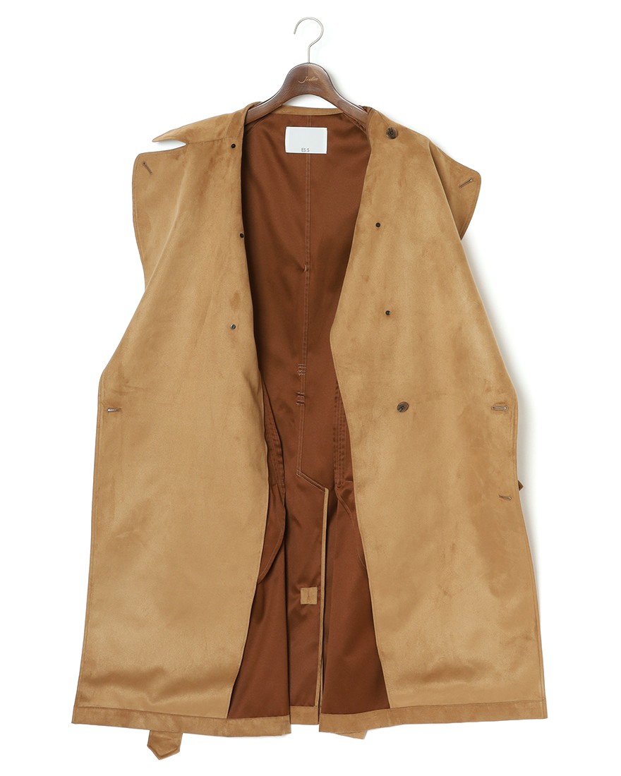 ES:Sスーパーソフトフェイクスエード トレンチコート【一枚仕立て】18l