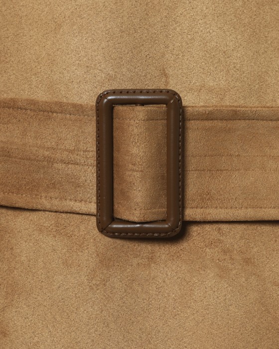 ES:Sスーパーソフトフェイクスエード トレンチコート【一枚仕立て】22l