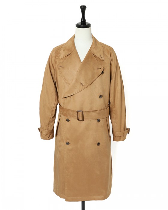 ES:Sスーパーソフトフェイクスエード トレンチコート【一枚仕立て】c0