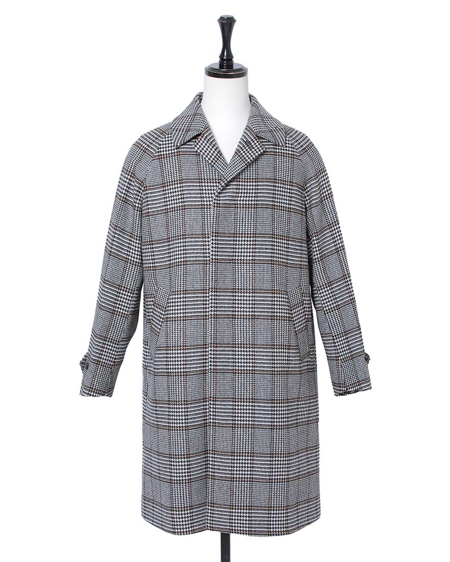 2021特集 TAGLIATORE グレンチェック バルカラーコート - www