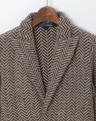 LARDINI(ラルディーニ)ウールヘリンボーンニットジャケット