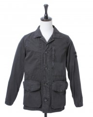 STONE ISLAND（ストーンアイランド）コットンシャツジャケット オールドエフェクト【TELA SMERIGLIATA TINTO CAPO EFFETTO】