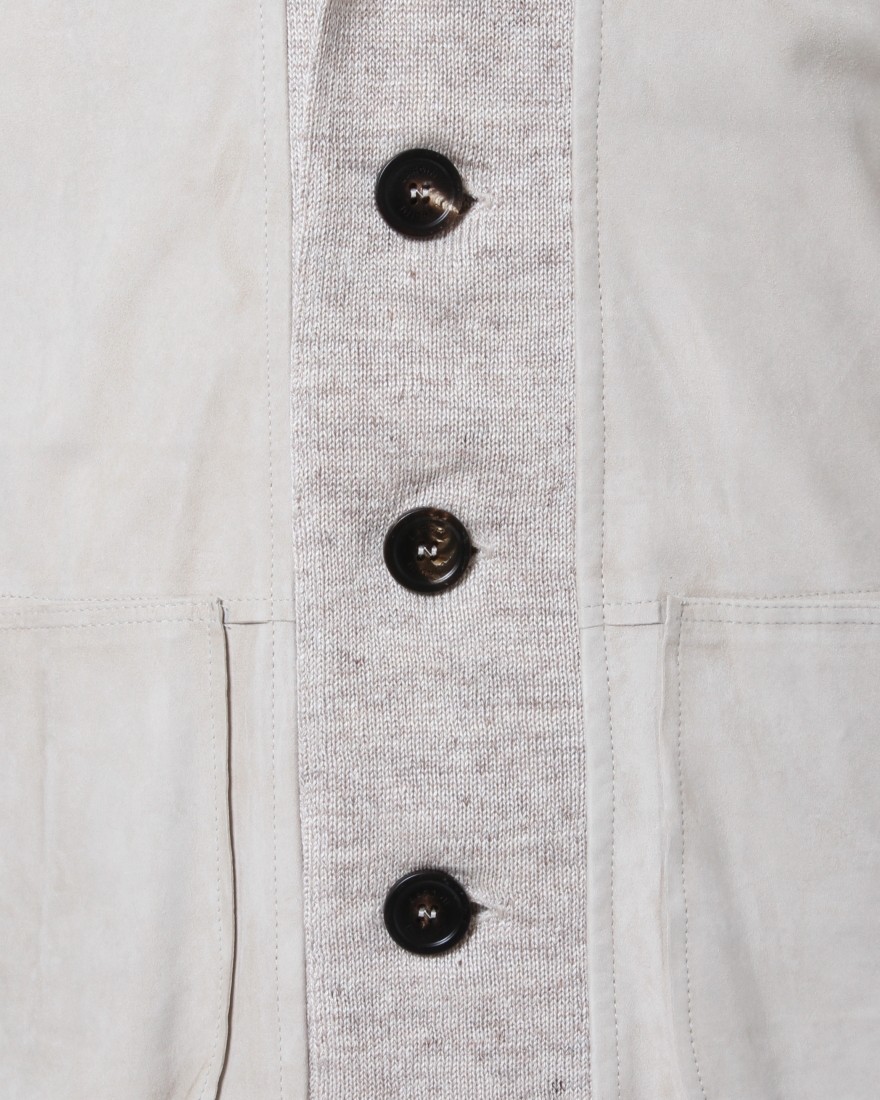 レザーコンビリネンニットジャケット|LARDINI(ラルディーニ)|TOKYOlife