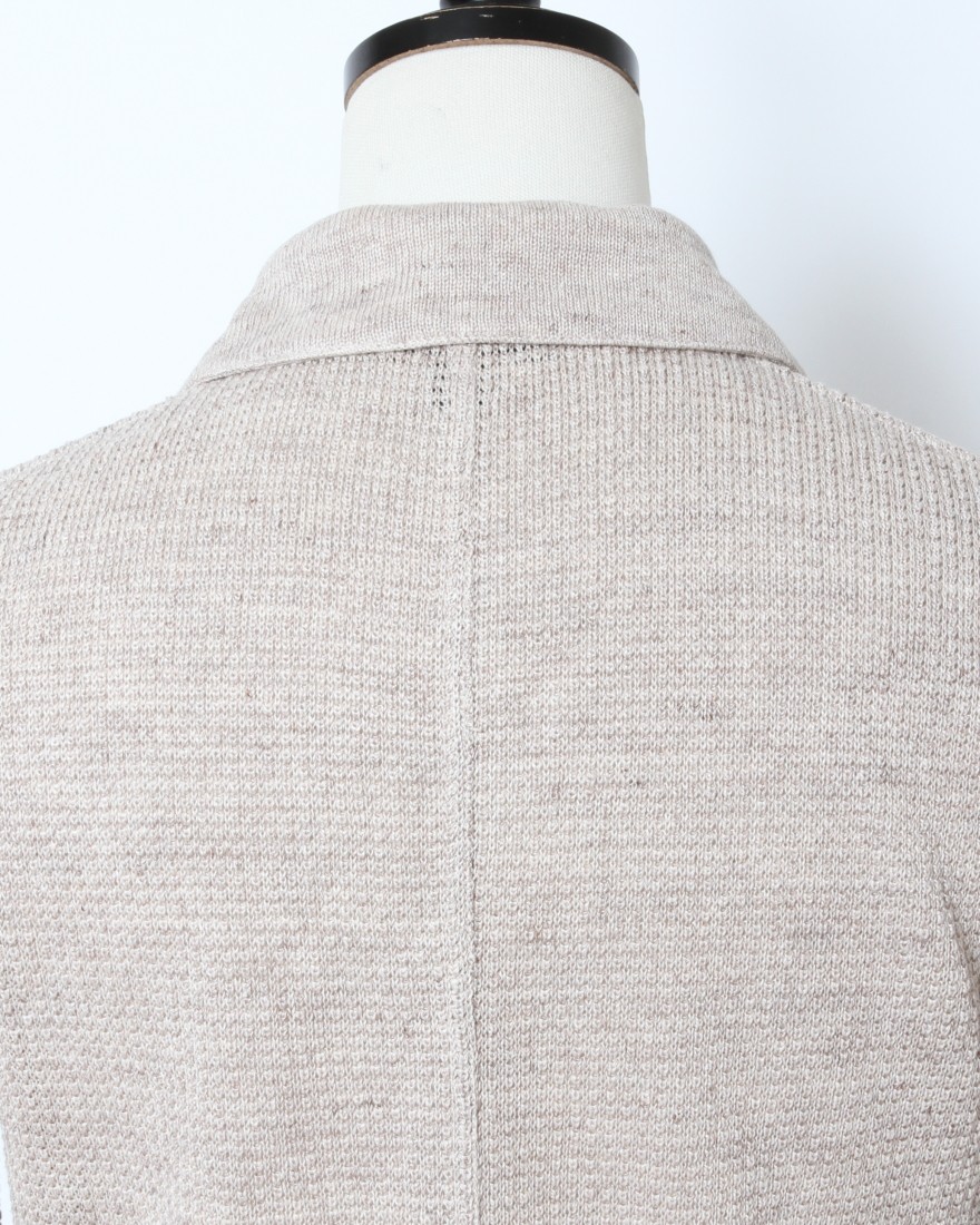 レザーコンビリネンニットジャケット|LARDINI(ラルディーニ)|TOKYOlife
