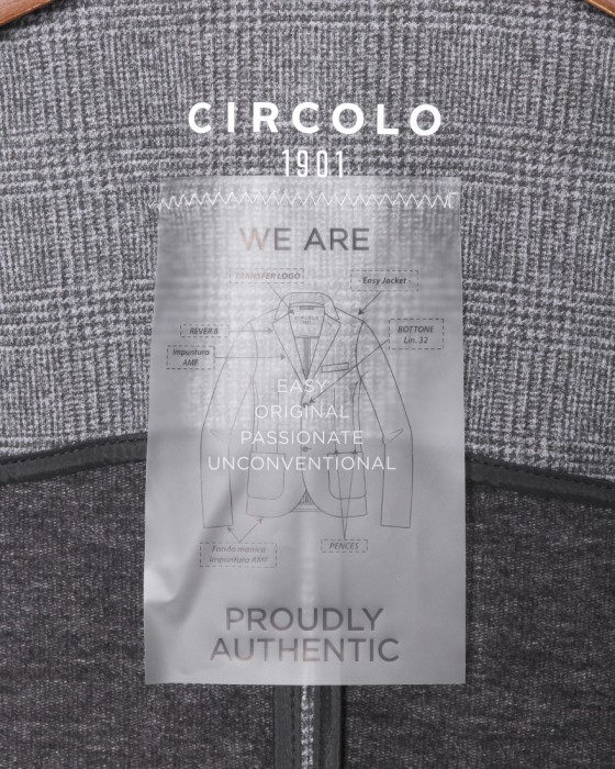 CIRCOLOカシミヤタッチジャージ ウェールズチェック ダブルジャケット12l