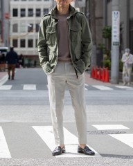ASPESIM-65 コットンナイロンストレッチ ブルゾン【MINIFIELD COT/GLOBAL FIT】mb_ma