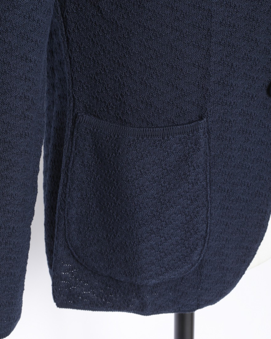 コットンニット 2Bシングルジャケット｜LARDINI（ラルディーニ