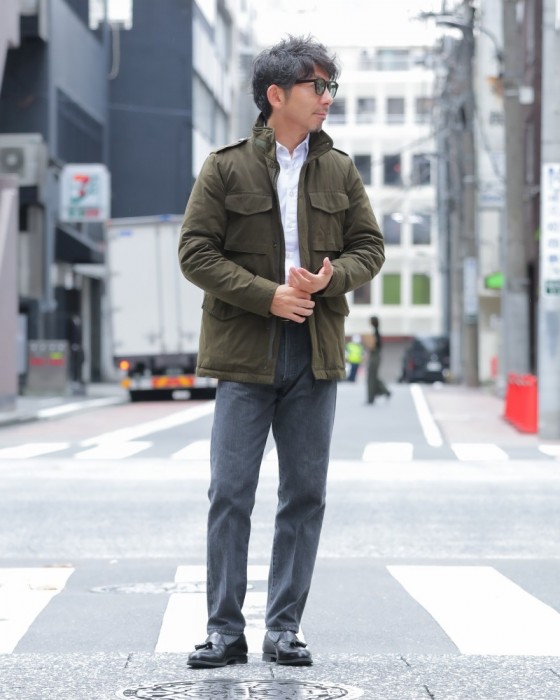 ASPESIアスペジM65 NEW きやすい CAMP JACKET S オリーブ