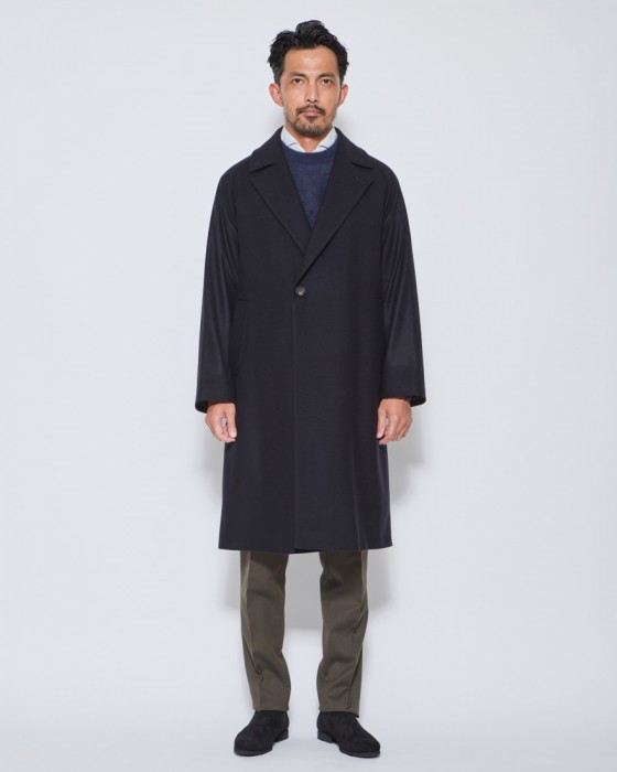 Hevoウールナイロン ダブルブレストチェスターコート【SURBO/スルボ】01l