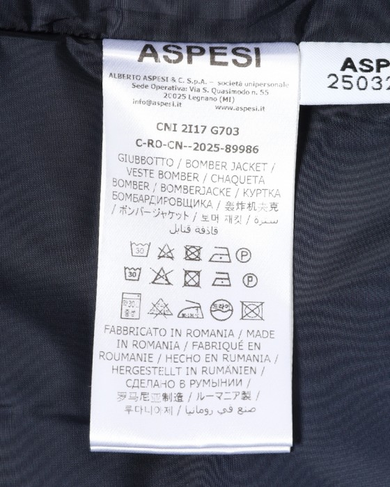 ASPESIM65 ウォータープルーフ インサレーションブルゾン【MINIFIELD VENTO】27l