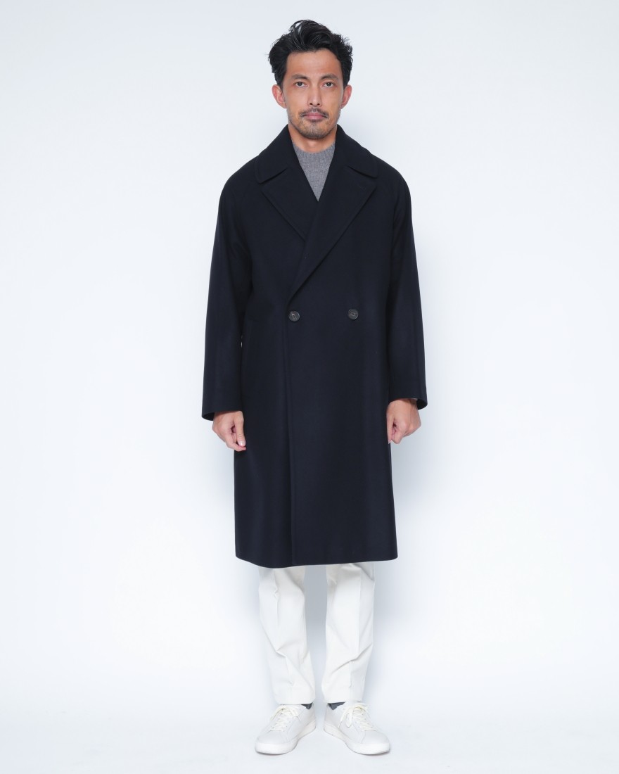 Hevoウールナイロン ダブルブレストコート【BRINDISI/ブリンディジ】01l