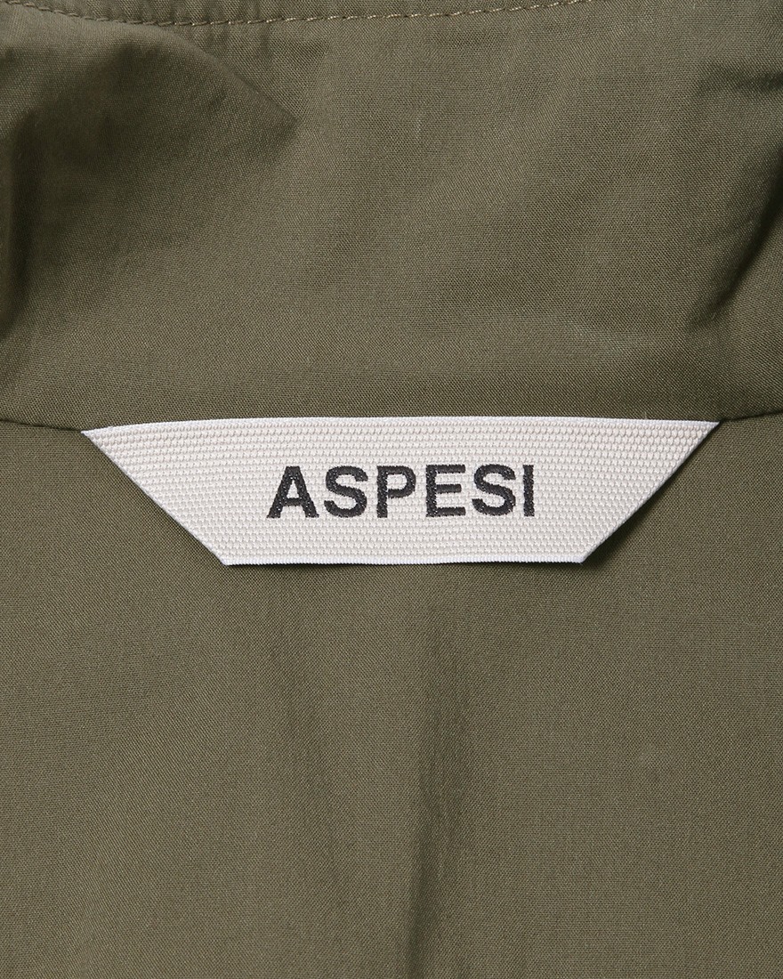 ASPESIコットンナイロン フルジップ シャツブルゾン14l