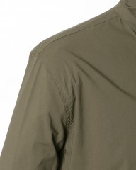 ASPESIコットンナイロン フルジップ シャツブルゾンmb_10l