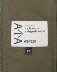 ASPESIコットンナイロン フルジップ シャツブルゾンmb_15l