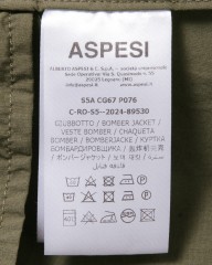 ASPESIコットンナイロン フルジップ シャツブルゾンmb_20l