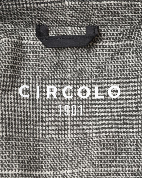 CIRCOLOライトフリース グレンチェック ダブルジャケット15l