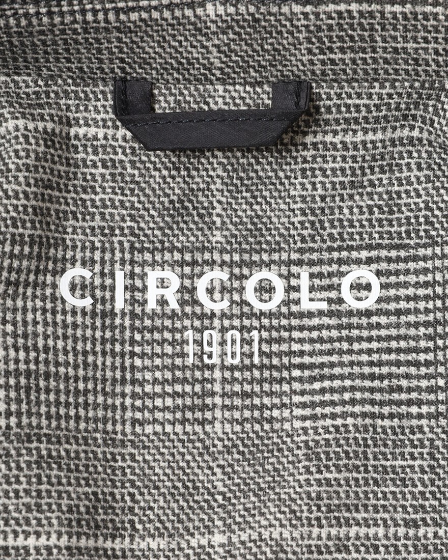 CIRCOLOライトフリース グレンチェック ダブルジャケット15l